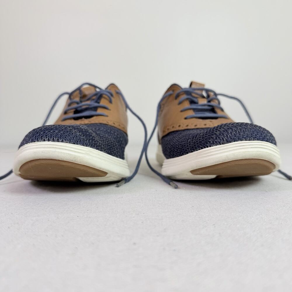 Cole Haan Grand Tour Knit Oxford Shoes Men's 11M Two Tone Blue Tan Casual Preppy - Picture 3 of 16